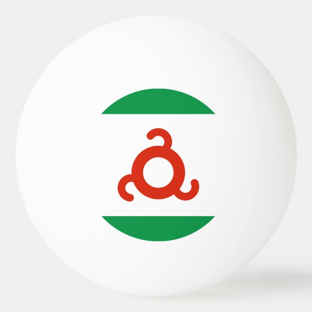 Ingushetiens flagga pingisboll (Framsidan)