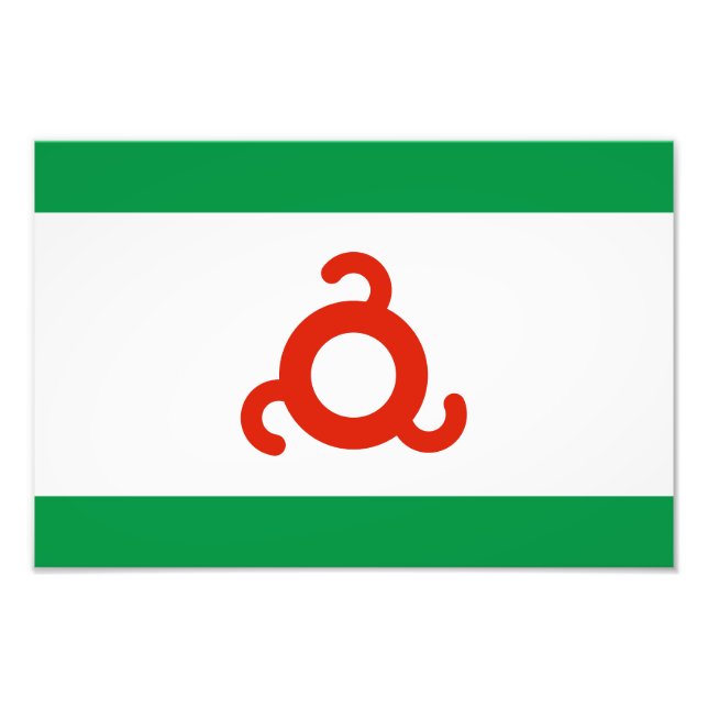 Ingusjien Flagga Fototryck (Framsidan)