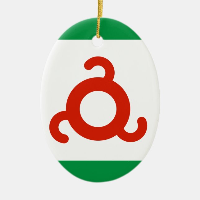 Ingusjien Flagga Julgransprydnad Keramik (Framsidan)