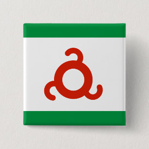 Ingusjien Flagga Knapp