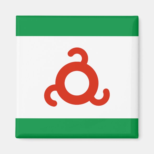 Ingusjien Flagga Magnet (Framsidan)