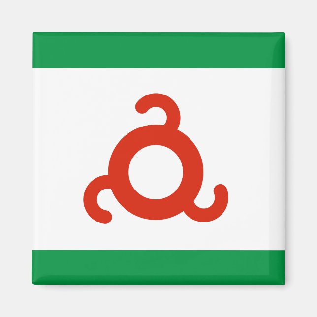 Ingusjien Flagga Magnet (Framsidan)