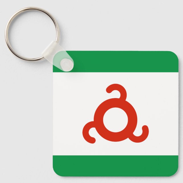 Ingusjien Flagga Nyckelring (Framsida)