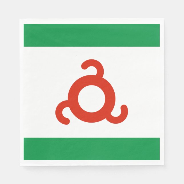 Ingusjien Flagga Pappersservett (Framsidan)