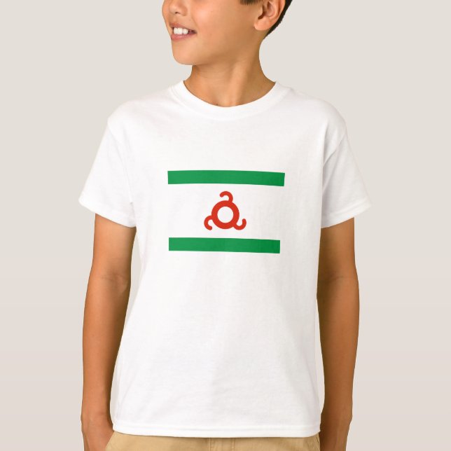 Ingusjien Flagga T Shirt (Framsida)