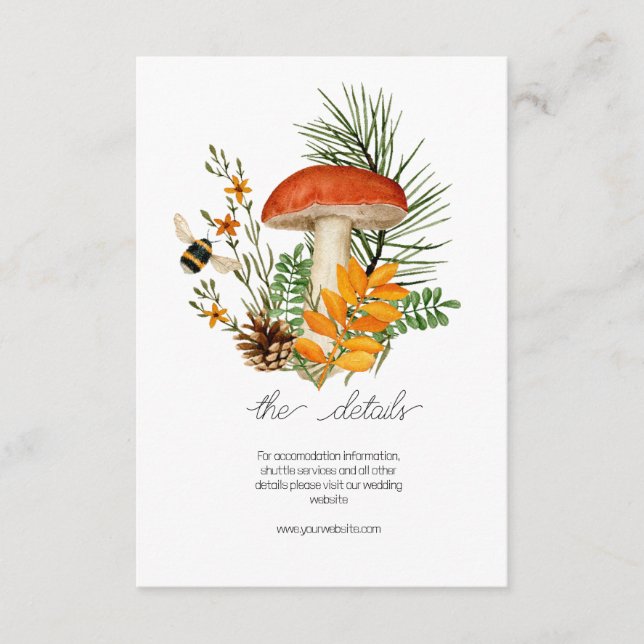 Inhägnadskort för höstliga skogssvampar tilläggskort (Framsida)