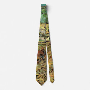 Inhägnat sädesfält med bonde av Vincent van Gogh Slips