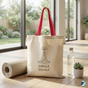 Inhala Exhala Yoga Meditation Lotus Pose Minimalis Tygkasse