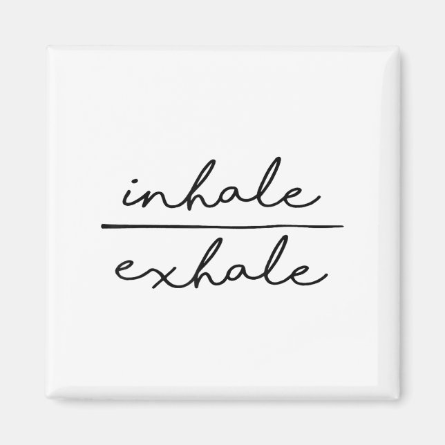 Inhale &amp; Exhale Yoga Lover Women's Yoga Motiva Magnet (Framsidan)