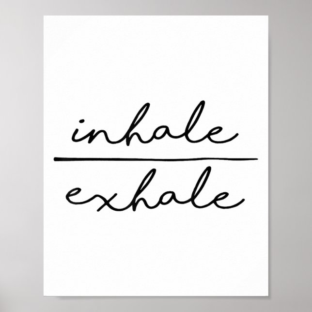 Inhale &amp; Exhale Yoga Lover Women's Yoga Motiva Poster (Framsidan)