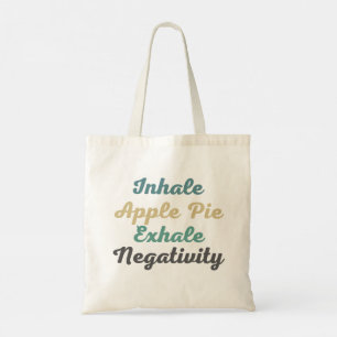 Inhale Apple Paj Exhale Negtivity Shopping bag Tygkasse