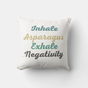 Inhale Asparagus Exhale Negtivity Dekorativ kudde