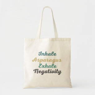 Inhale Asparagus Exhale Negtivity Shopping bag Tygkasse
