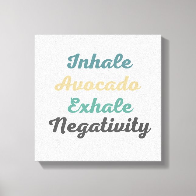 Inhale Avocado Exhale Negtivity Canvas Art (Framsida)