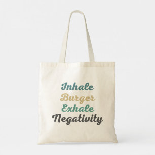 Inhale Burger Exhale Negtivity Shopping bag Tygkasse