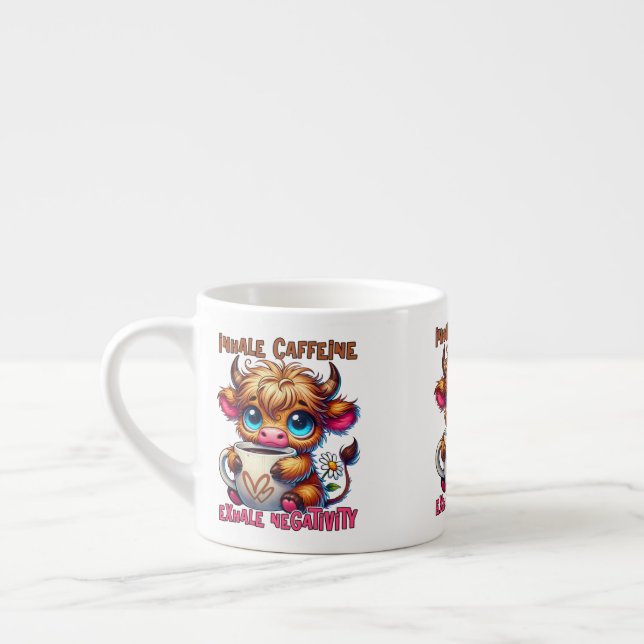 Inhale Caffeine Exhale Negativity  Espressomugg (Vänster)