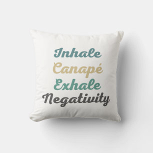 Inhale Canapé Exhale Negtivity Dekorativ kudde