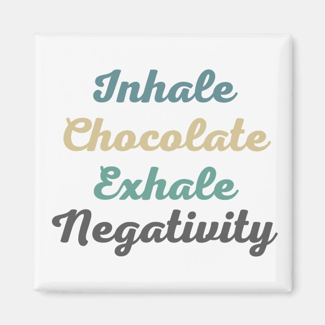 Inhale Chocolate Exhale Negatitivity Magnet (Framsidan)