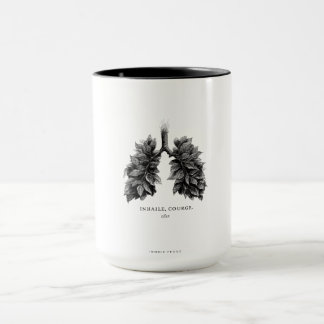 "Inhale Courage" Conceptual Art | Lungs Made of Le Mugg
