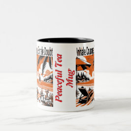 Inhale Courage Exhale Doubt - inspirationskaffe Två-Tonad Mugg