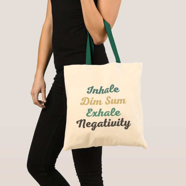 Inhale Dim Sum Exhale Negativitet Shopping bag Tygkasse (Framsida (produkt))