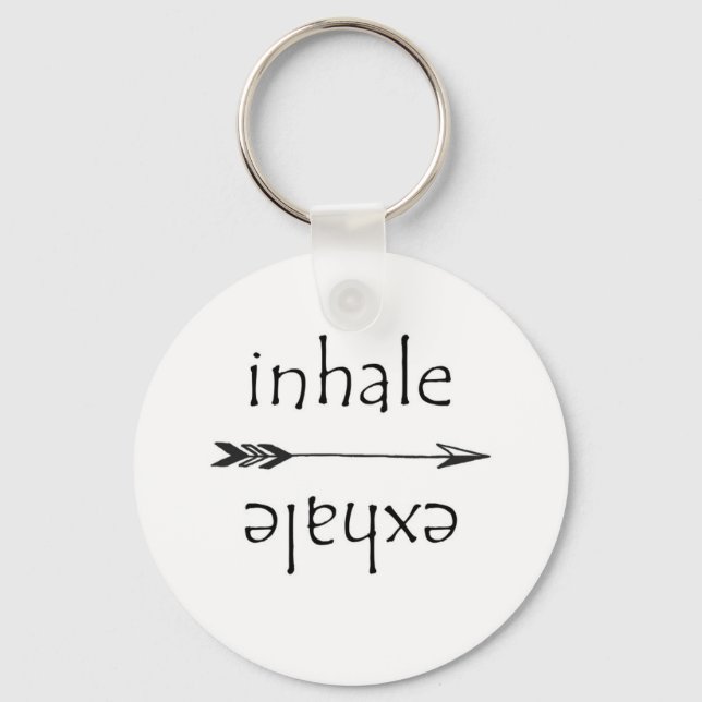 Inhale Exhale Breathe Yoga Meditation Nyckelring (Framsida)