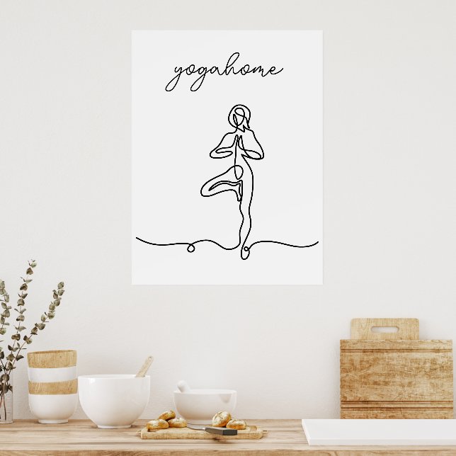 Inhale Exhale Breathing modern yoga studio Poster (Kök)