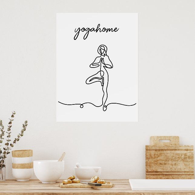 Inhale Exhale Breathing modern yoga studio Poster (Kök)
