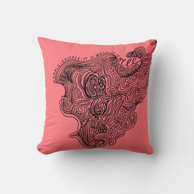 Inhale Exhale Det är bra. Kudde (Framsida)