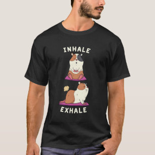 Inhale Exhale Fing Guinea Gris Yoga Position T Shirt