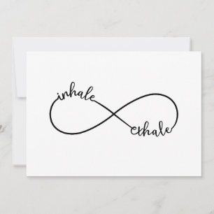 Inhale, exhale, oändligt tecken inbjudningar
