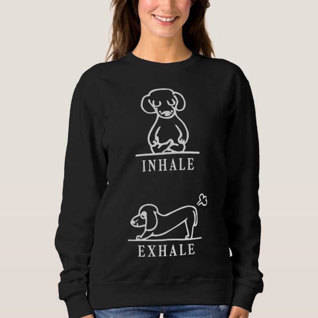 Inhale Exhale Pomeranian 113 T Shirt (Framsida)
