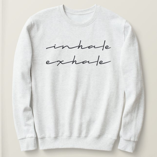 Inhale Exhale Positive Yoga Quote T Shirt (Design framsida)