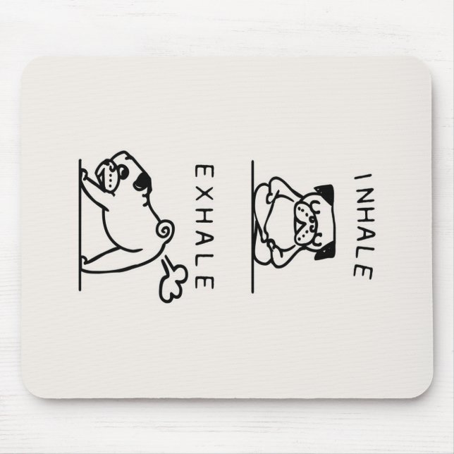 Inhale Exhale Pug Blanket Musmatta (Framsidan)