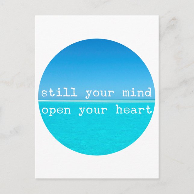 Inhale Exhale Relaxing Meditational Quote Vykort (Framsida)