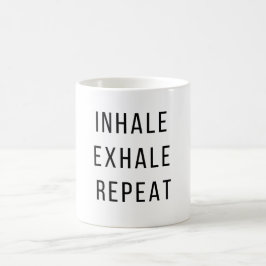 Inhale Exhale Repeat - Funny Gym Ord Kaffemugg