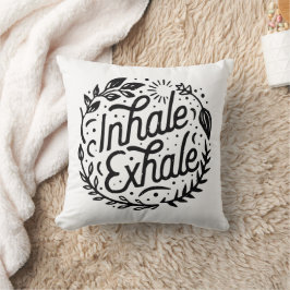 Inhale exhale ta ett djupt andetag kudde