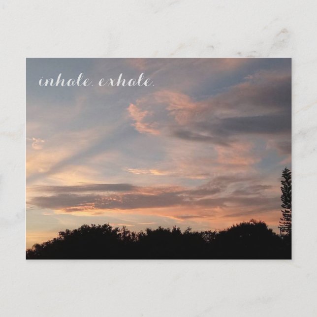 Inhale exhale vykort (Framsida)