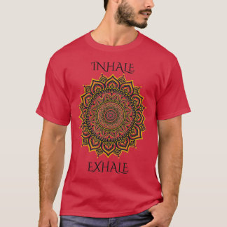 Inhale Exhale Yoga Mandala Välj Happiness Buddha T Shirt
