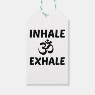 Inhale Exhale Yoga Ohm Presentetikett