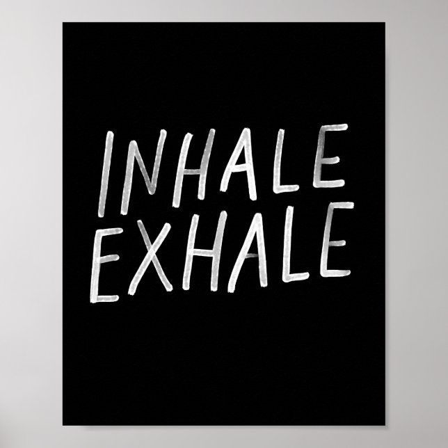 Inhale, exhale yoga poster (Framsidan)