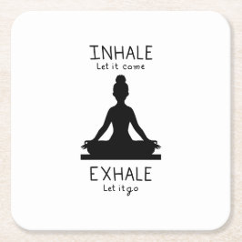 Inhale Exhale Yoga Underlägg Papper Kvadrat