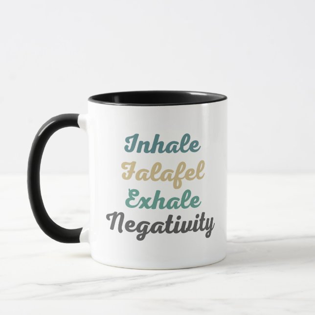 Inhale Falafel Exhale Negtivity Mugg och Kopp (Vänster)