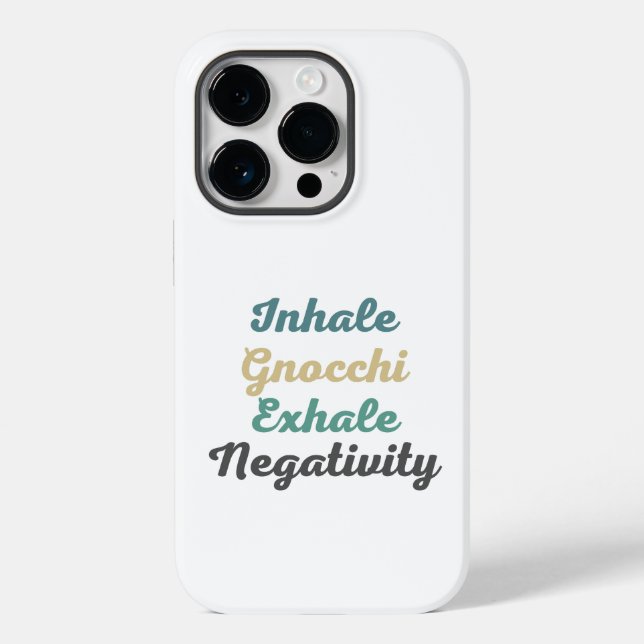 Inhale Gnocchi Exhale Negtivity Phone Case (Baksida)
