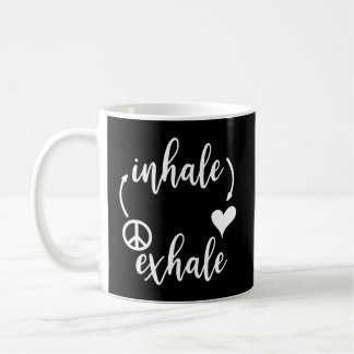 Inhale Kärlek Exhale Peace Shirt Inhale Exhale Tsh Kaffemugg
