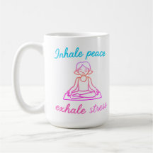 Inhale Peace, Exhale Stressar - Lugn Mind Yoga Des