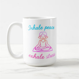 Inhale Peace, Exhale Stressar - Lugn Mind Yoga Des Kaffemugg