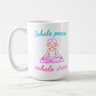 Inhale Peace, Exhale Stressar - Lugn Mind Yoga Des Kaffemugg