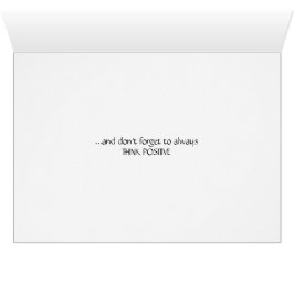 Inhale. Utg. Upprepa. Tänka positiv Hälsningskort