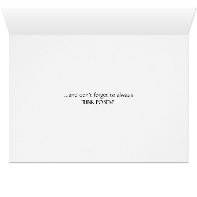 Inhale. Utg. Upprepa. Tänka positiv Hälsningskort (Insidan Horizontal (UnderSidan))